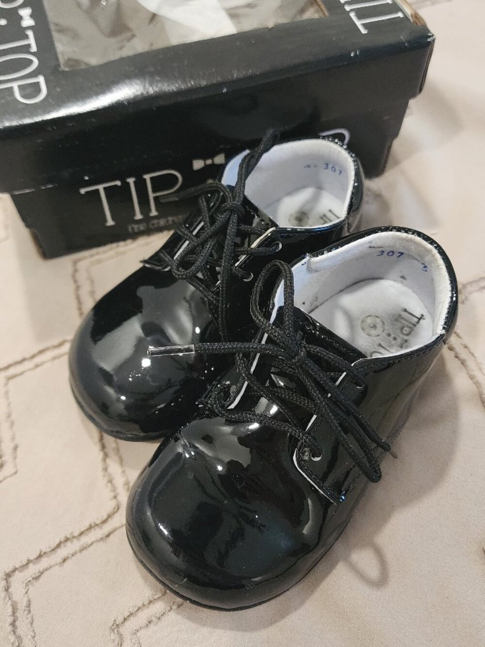 Tip Top Toddler Black Patent Dress Shoes - Size 5